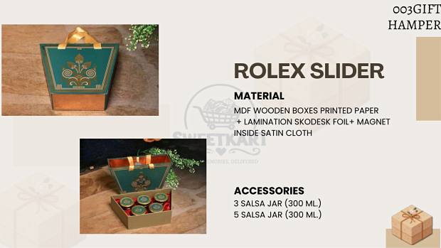 Rolex Slider — MDF wooden hamper box