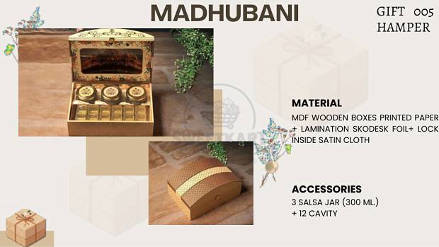 Madhubani — MDF wooden hamper box