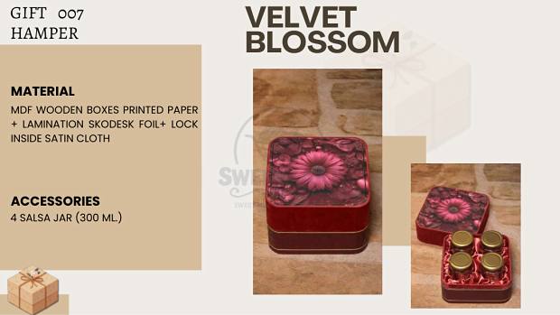 Velvet Blossom — MDF wooden hamper box