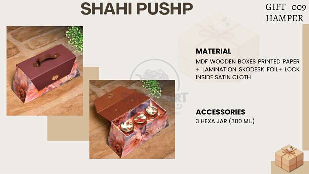 Shahi Pushp — MDF wooden hamper box