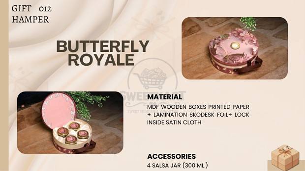 Butterfly Royale — MDF wooden hamper box