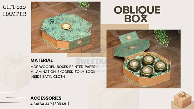 Oblique Box — MDF wooden hamper box