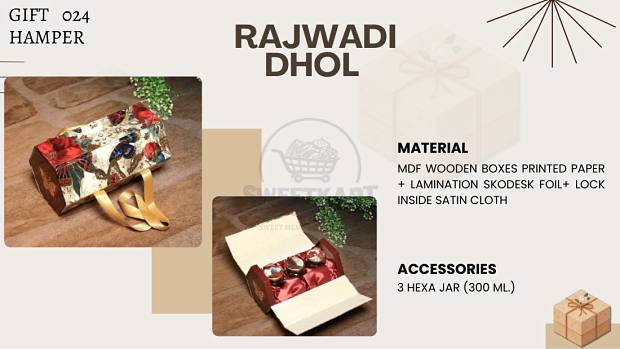 Rajwadi Dhol — MDF wooden hamper box