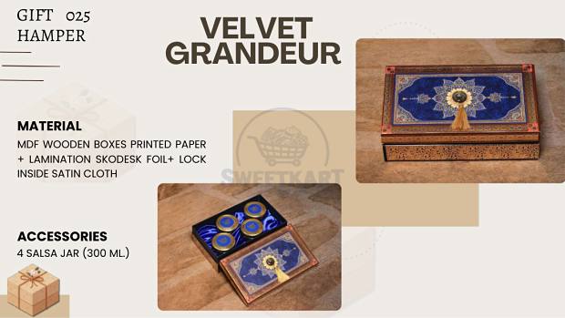 Velvet Grandeur — MDF wooden hamper box