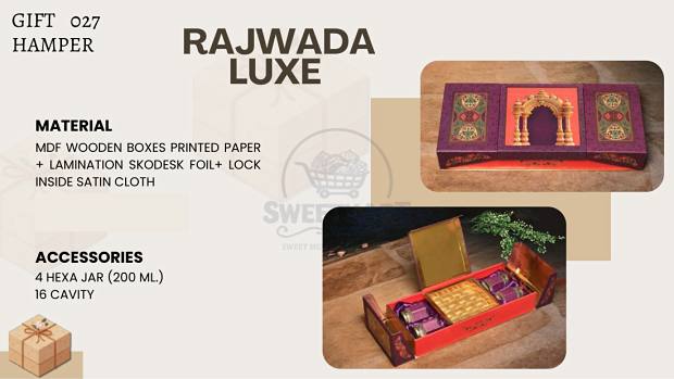 Rajwada Luxe — MDF wooden hamper box